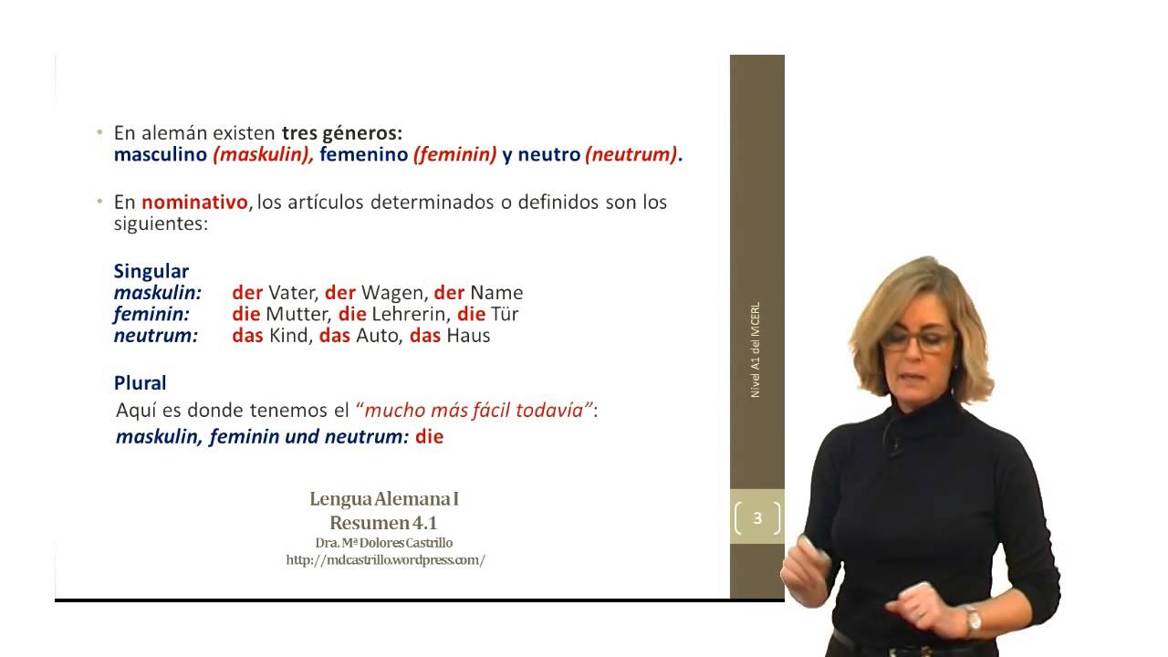 Alemán para hispanohablantes: El género del sustantivo: el artículo determinado.