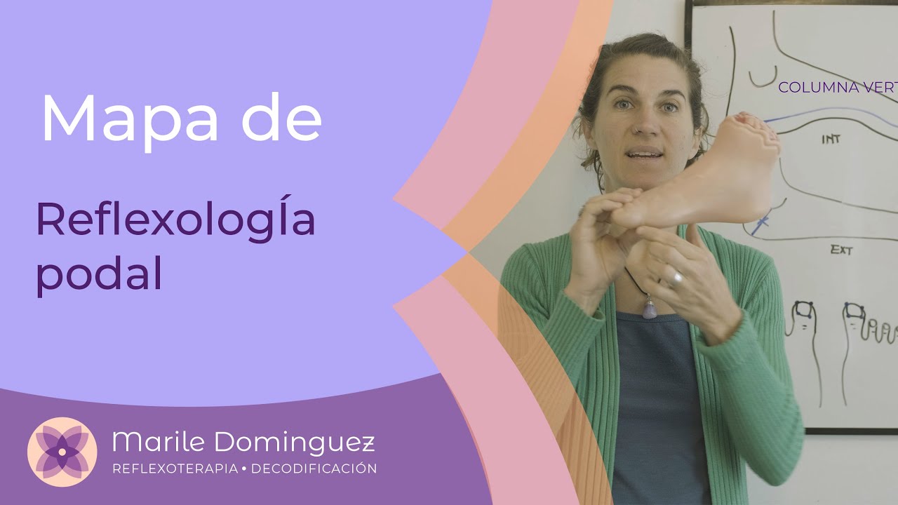 Mapeo de pies. Cartografía de la reflexologia podal. Zonas Reflejas.