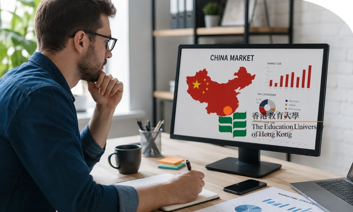 Profesional analizando estrategias de marketing para vender productos en el mercado chino