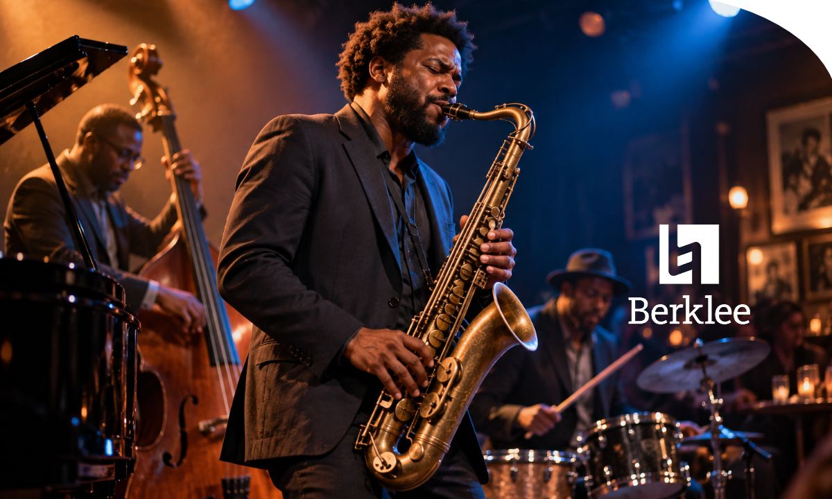 Músico de jazz improvisando durante una actuación