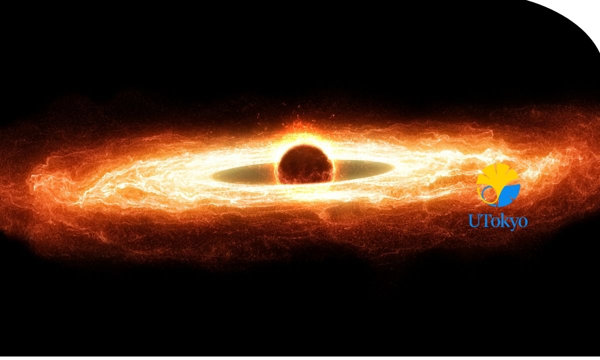 Persona observando una representación del universo, el Big Bang y la materia oscura