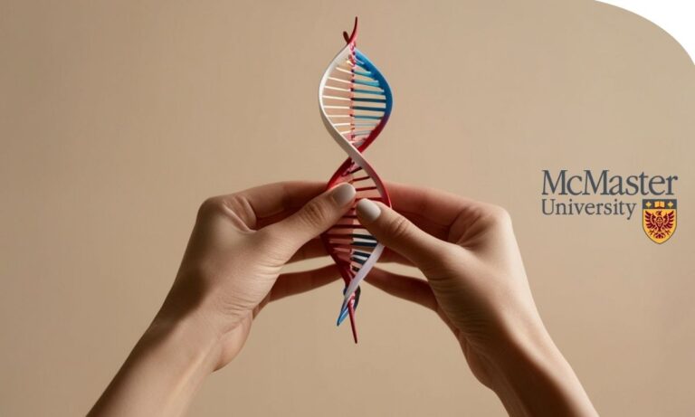 Representación de una molécula de ADN y el código genético