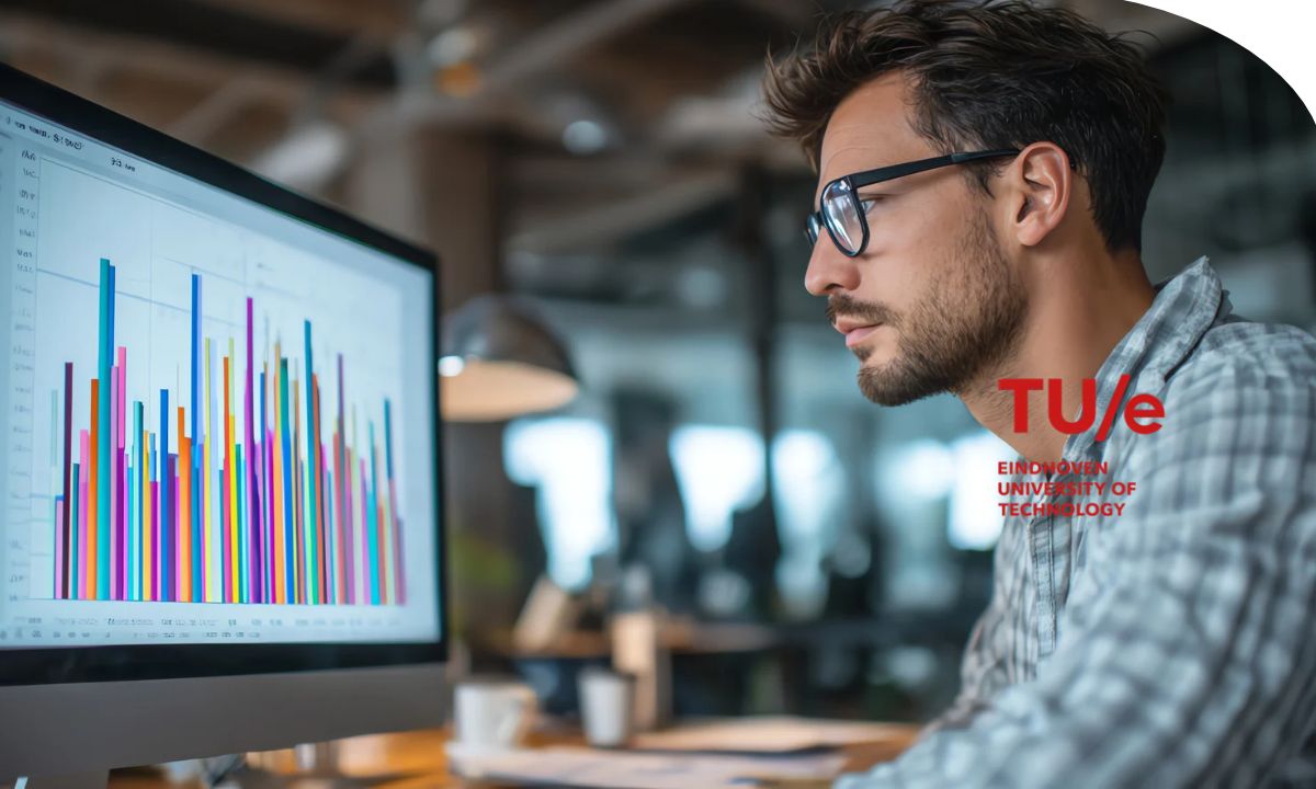 Persona analizando gráficos y datos estadísticos para interpretar resultados de una investigación