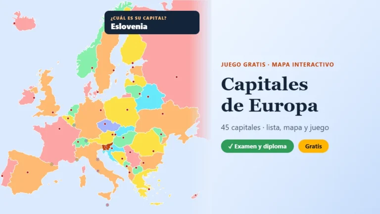 Juego interactivo de las capitales de Europa